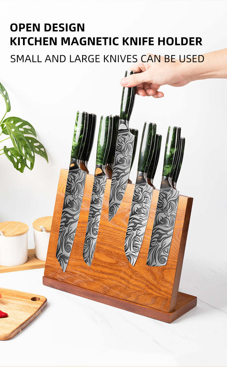 Chef Knife Japanese Style Single Sided Magnetic Knife Block