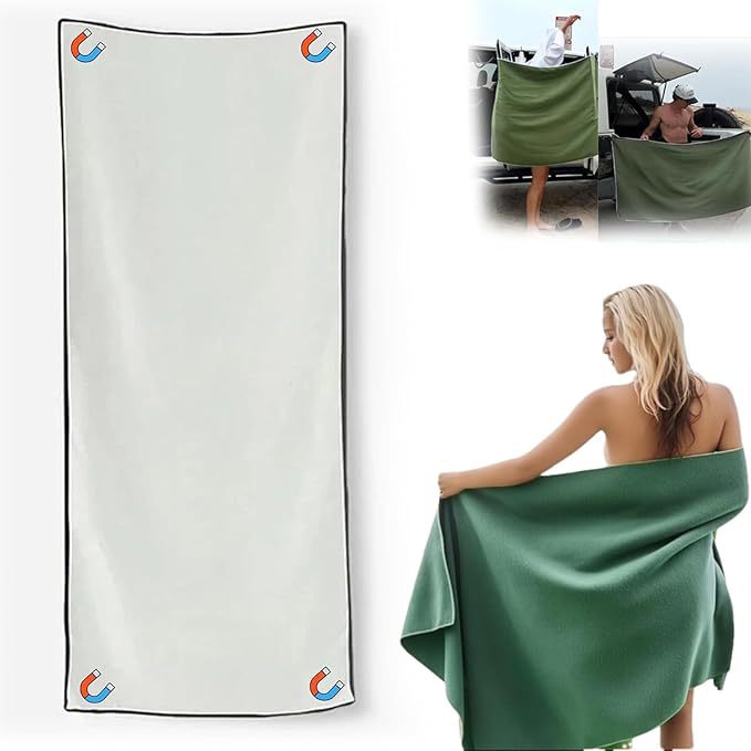 Beach & Bath Towel with Magnetic Coner