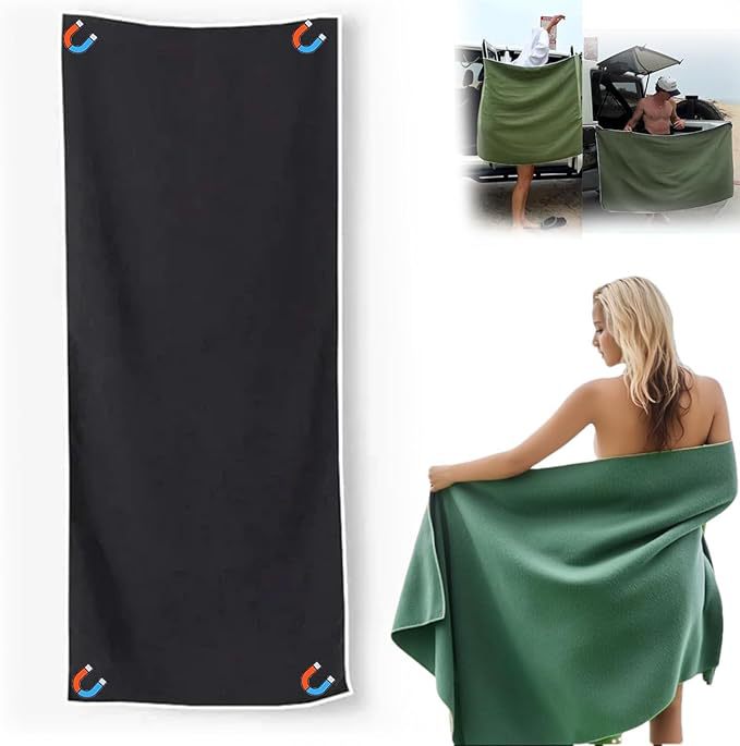 Beach & Bath Towel with Magnetic Coner