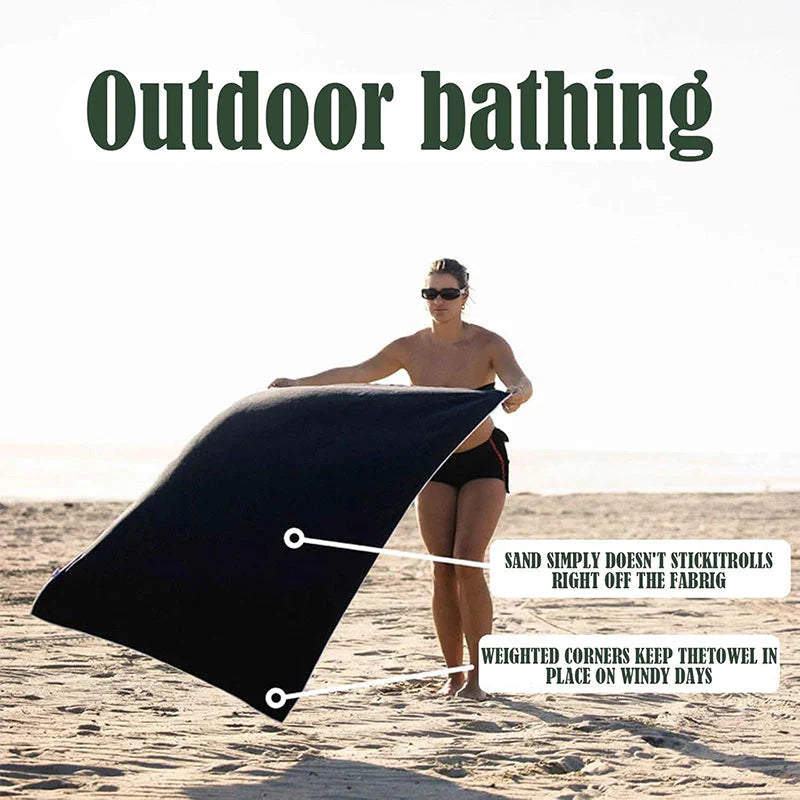 Beach & Bath Towel with Magnetic Coner