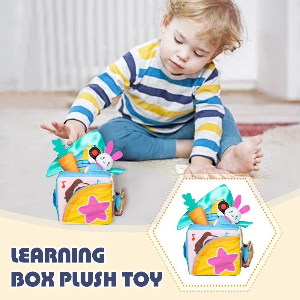 Babies Box Toy Sensory Box Babies Sensory Toys With Plush Animal Toddler Animal Toys Portable Learning Box Plush Toy