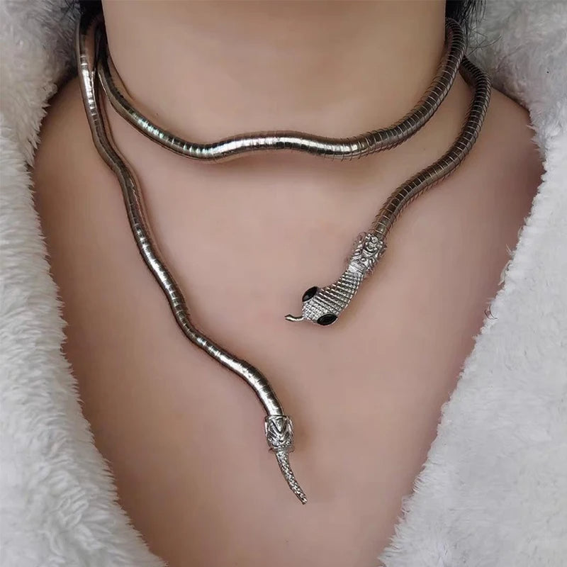 Snake-Shaped Necklace - Stylish European Design, Unisex, Limited-Time Offer, Grab It Now!