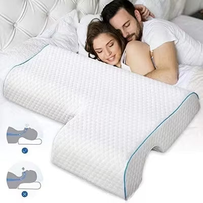 Couple Pillow Orthopedic Memory Foam Side Sleeper Arm Pain Relief Pressure Pillow