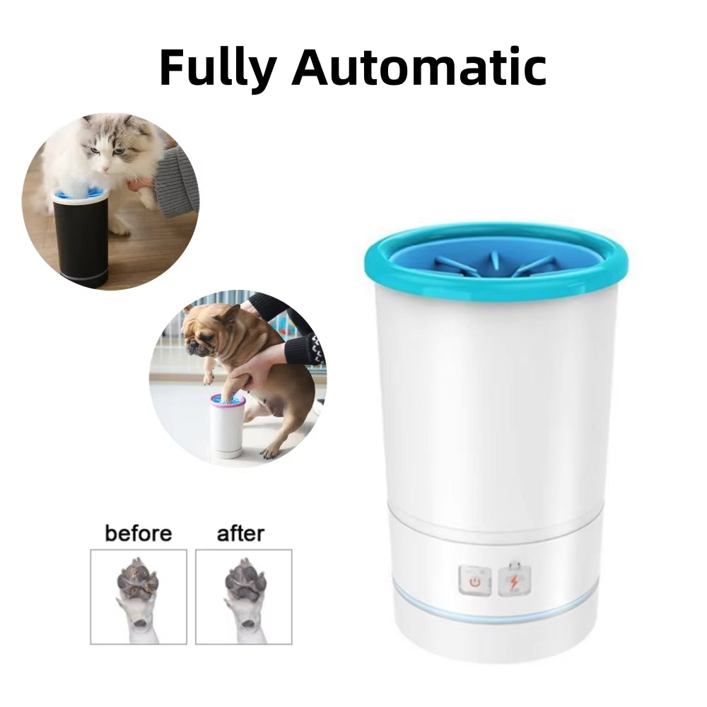 Fully automatic fast dog and cat foot cleaner