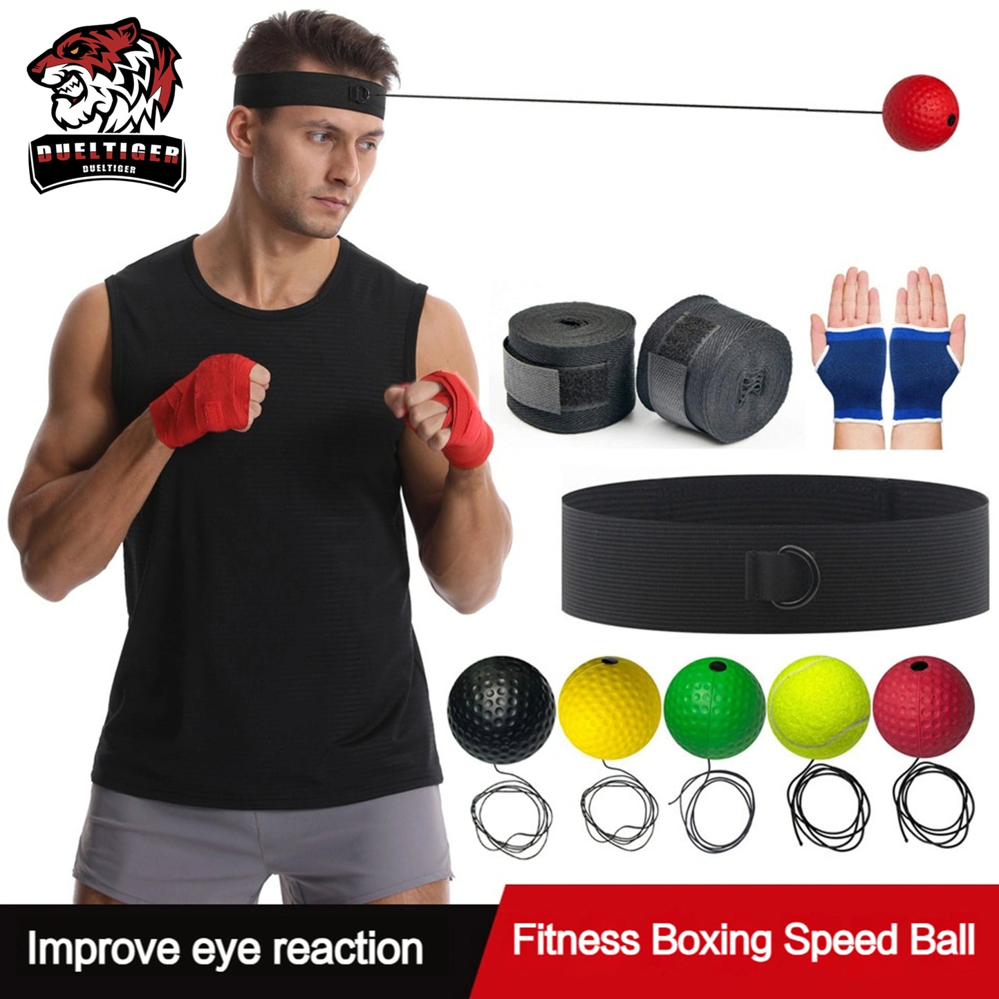 Head-mounted boxing reaction ball, fitness and entertainment🔥✨