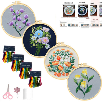 Floral Bouquet DIY Embroidery Kit