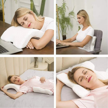 U-Shaped Curved Orthopedic Pillow for Sleep Memeory Foam Hand Pillow Hollow Orthopedic Products Neck Pillow Travel Side Sleepers