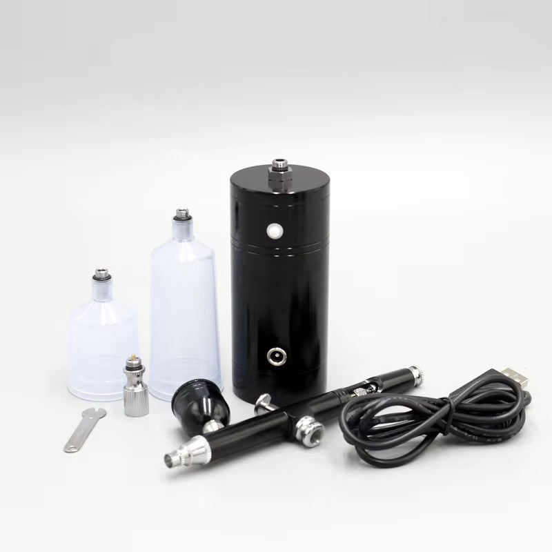 Rechargeable USB Airbrush Kit Airbrush Compressor Spray Pump Dual Action Handheld Airbrush Gun for FX Makeup Tattoo Painting