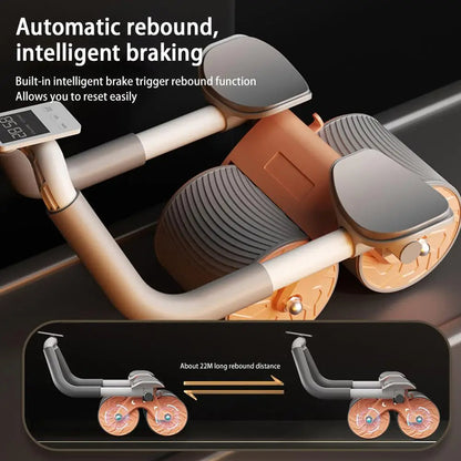 Automatic Rebound Ab Wheel with Elbow Support – Ideal for Home and Outdoor Workouts!