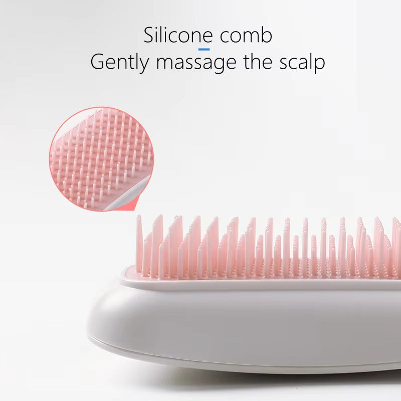 1Pcs Electric Head Massager 8000 Slight Vibrations Per Minute Portable Silicone Comb Body Relaxing Health Care Head Massage Aid