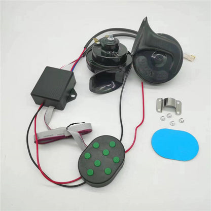 Car Horn Controller Electric Horn Controller 12V-24V Horn Sound Control Unit, Control Switch for Truck, Emergency Vehicles