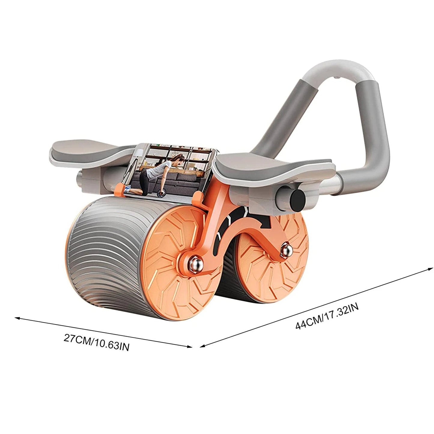 Automatic Rebound Ab Wheel with Elbow Support – Ideal for Home and Outdoor Workouts!