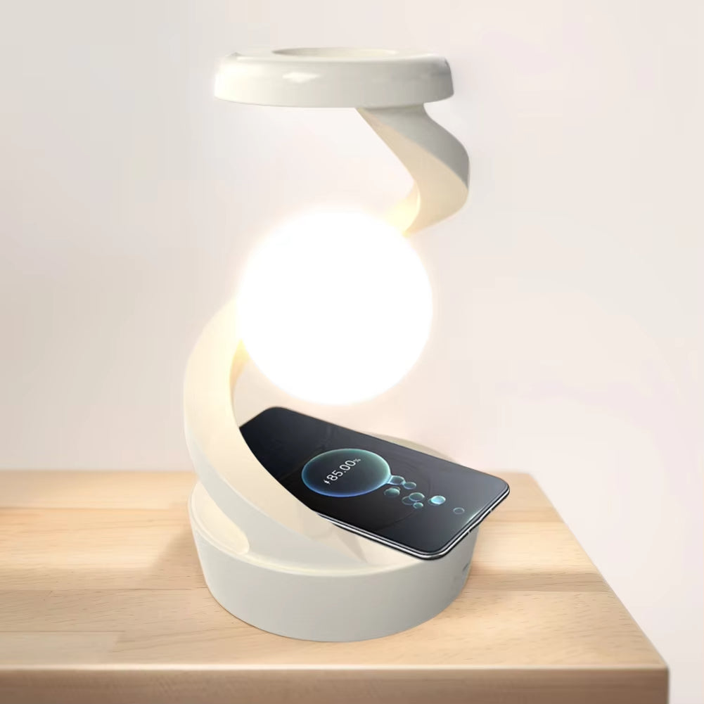 3D floating ball light with wireless charging