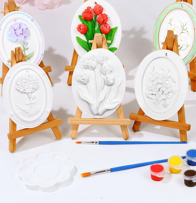 DIY Aromatherapy Plaster Doll Painting Graffiti Educational Toy Set with Paints