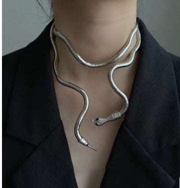 Snake-Shaped Necklace - Stylish European Design, Unisex, Limited-Time Offer, Grab It Now!