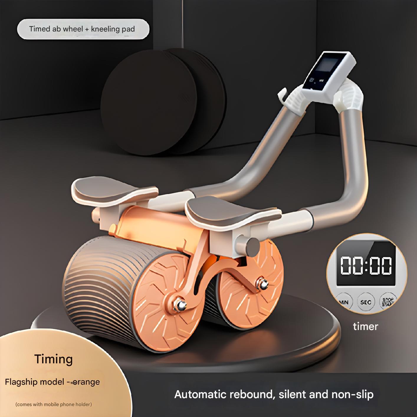 Automatic Rebound Ab Wheel with Elbow Support – Ideal for Home and Outdoor Workouts!