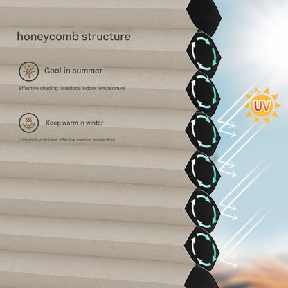 Honeycomb sliding blackout curtains