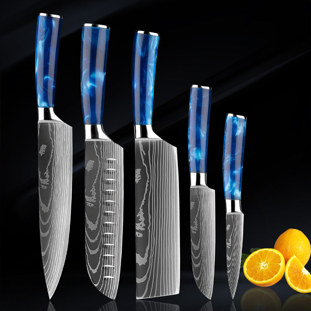 JapanCrafts Imperial Series 🔪 Damascus Pattern Graphic Knife Set