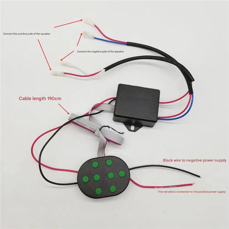 Car Horn Controller Electric Horn Controller 12V-24V Horn Sound Control Unit, Control Switch for Truck, Emergency Vehicles