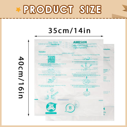 6/15/20 Pack Portable Foam Room Temperature Expandable Foam Packaging Bag, Instant Packaging Rapid Expandable Foam - Packaging and Shipping Solutions