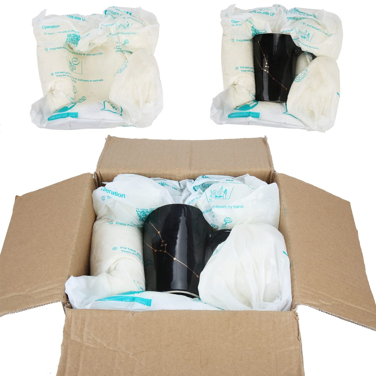 6/15/20 Pack Portable Foam Room Temperature Expandable Foam Packaging Bag, Instant Packaging Rapid Expandable Foam - Packaging and Shipping Solutions