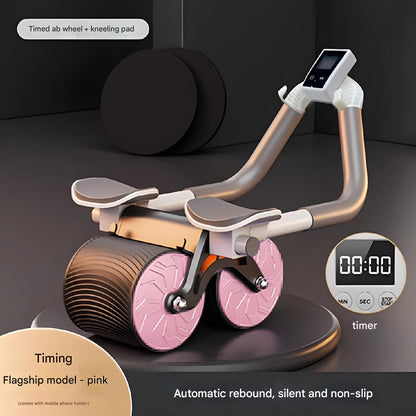 Automatic Rebound Ab Wheel with Elbow Support – Ideal for Home and Outdoor Workouts!