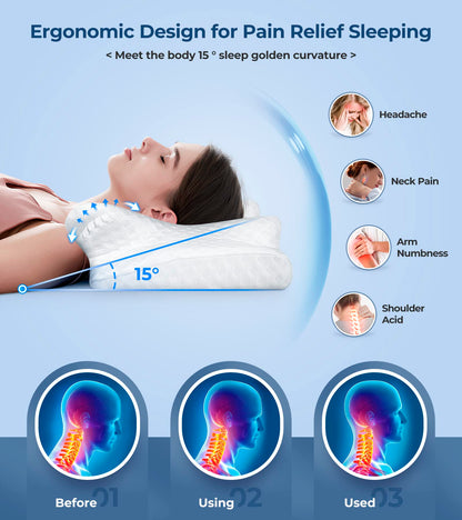 Ultra Button Pillow for Neck Pain-----🔥("Buy the second one at half price!"!）