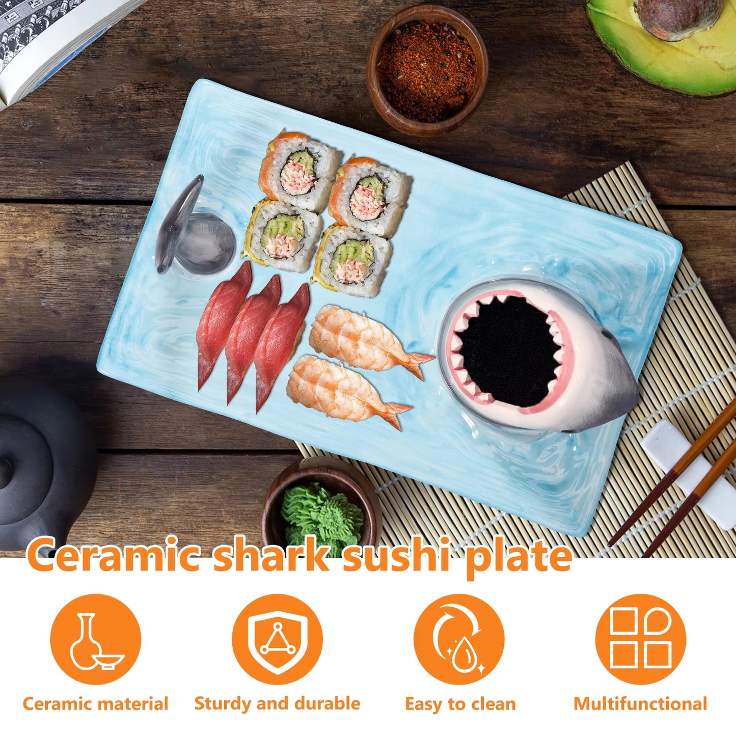 FUNGYAND Shark Food Ceramic Platter🦈🌊