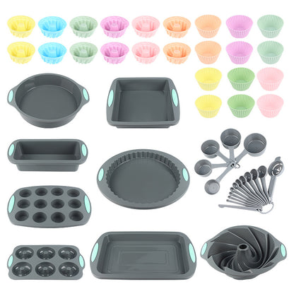 35-piece baking tool set Silicone cake mold set Baking muffin cups Cream cake