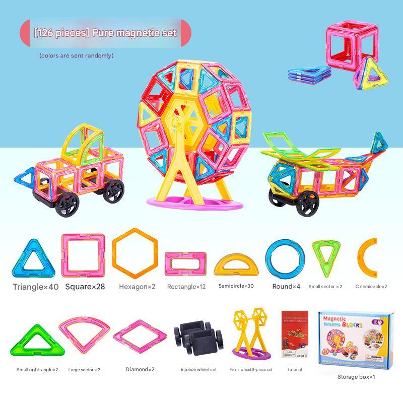 126PCMagnetic Building Blocks DIY Magnet Toys