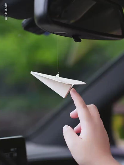 Paper airplane car pendant car aromatherapy pendant