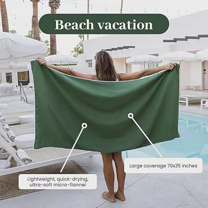 Beach & Bath Towel with Magnetic Coner